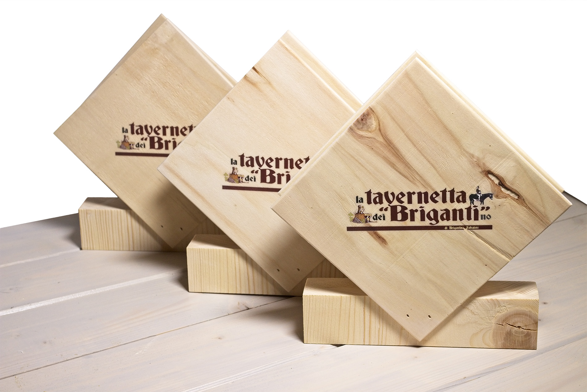 Porta Carbone - Portatovaglioli di legno personalizzabile