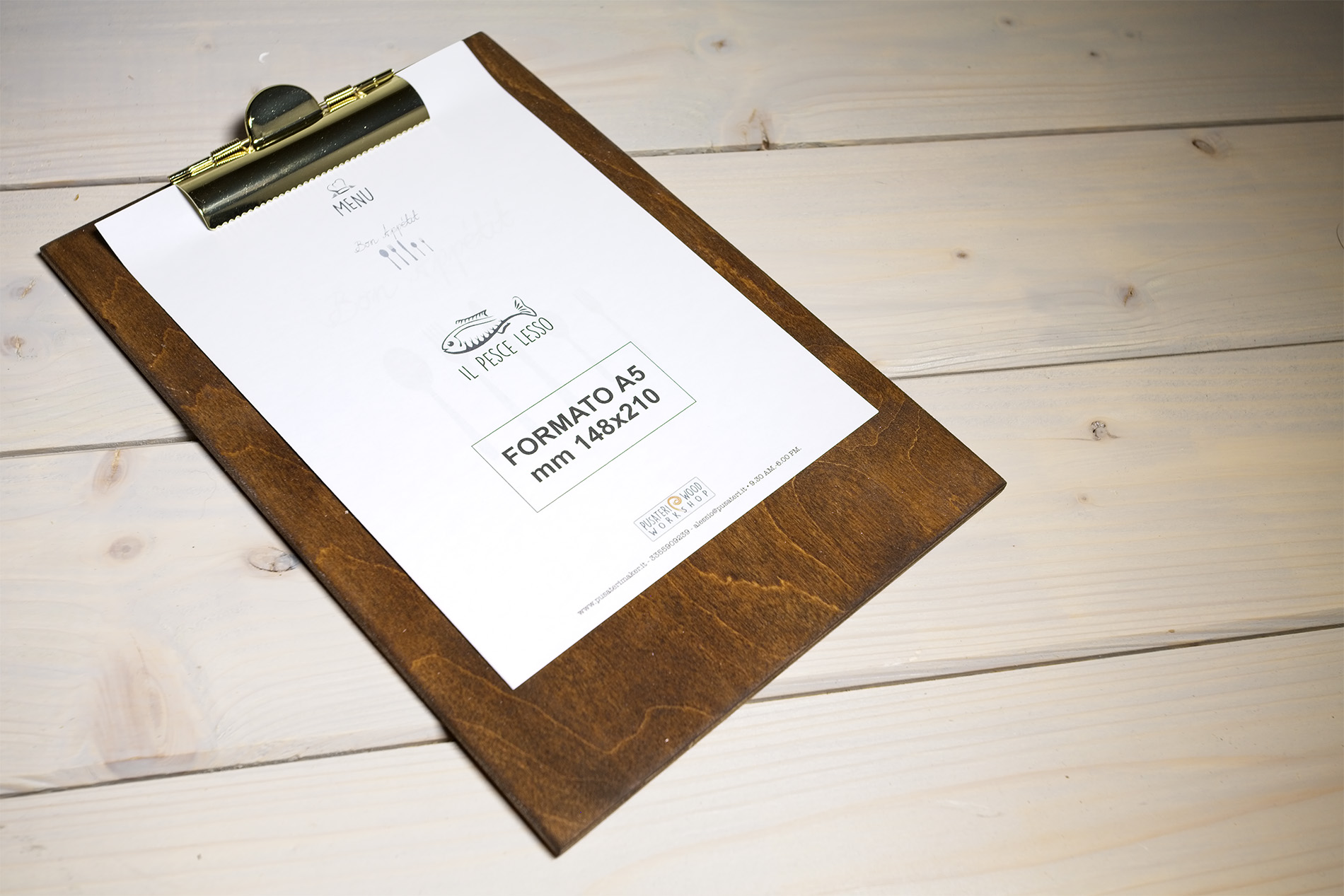 Portamenu con pinza clipboard Excelsior Deluxe