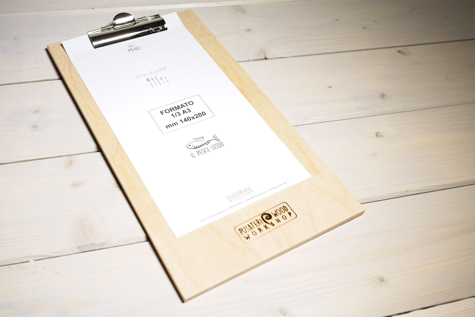 Portamenu con pinza clipboard Excelsior Deluxe