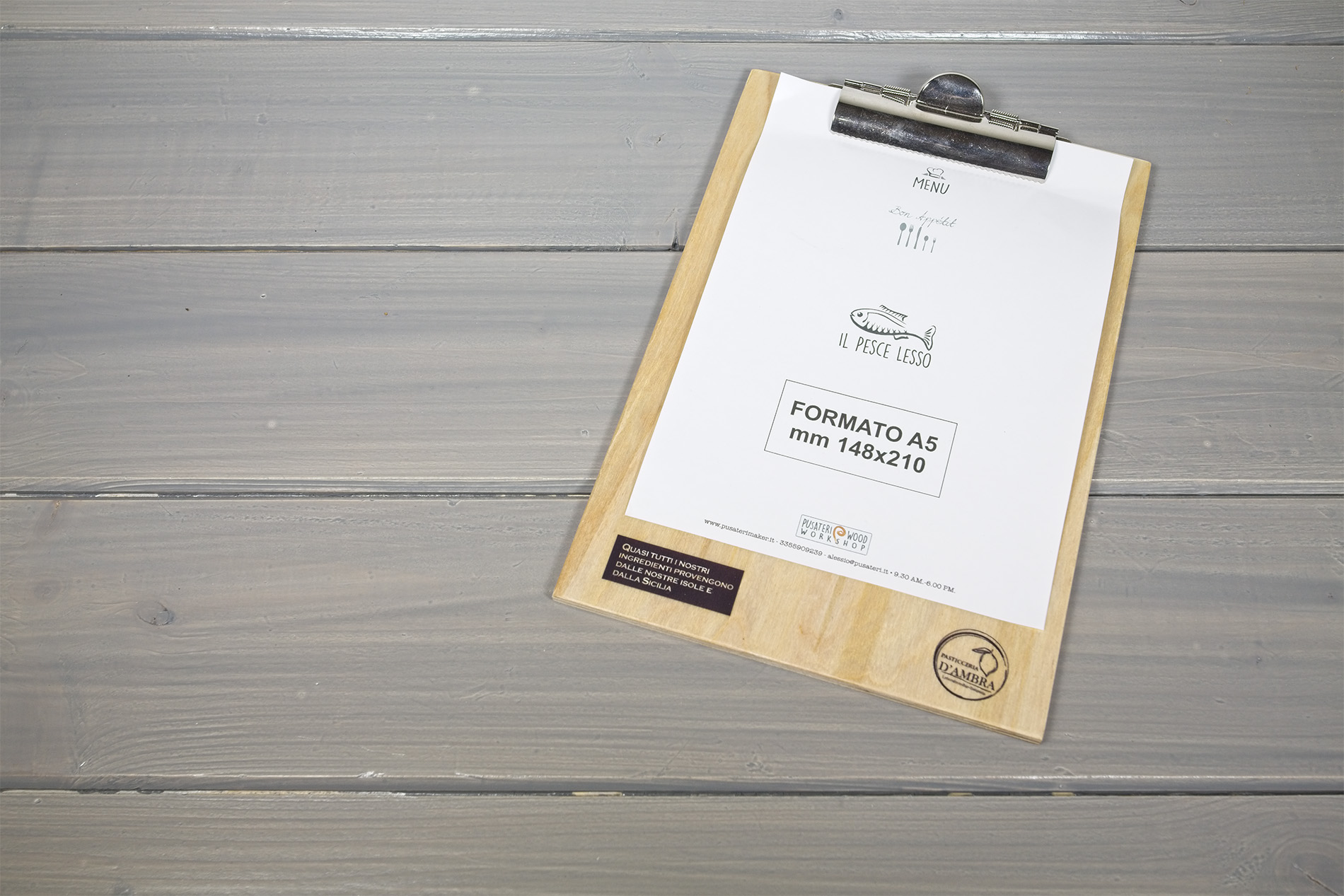 Portamenu con pinza clipboard Excelsior Deluxe