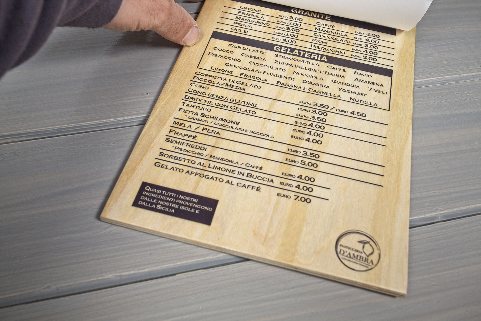 Portamenu con pinza clipboard Excelsior Deluxe