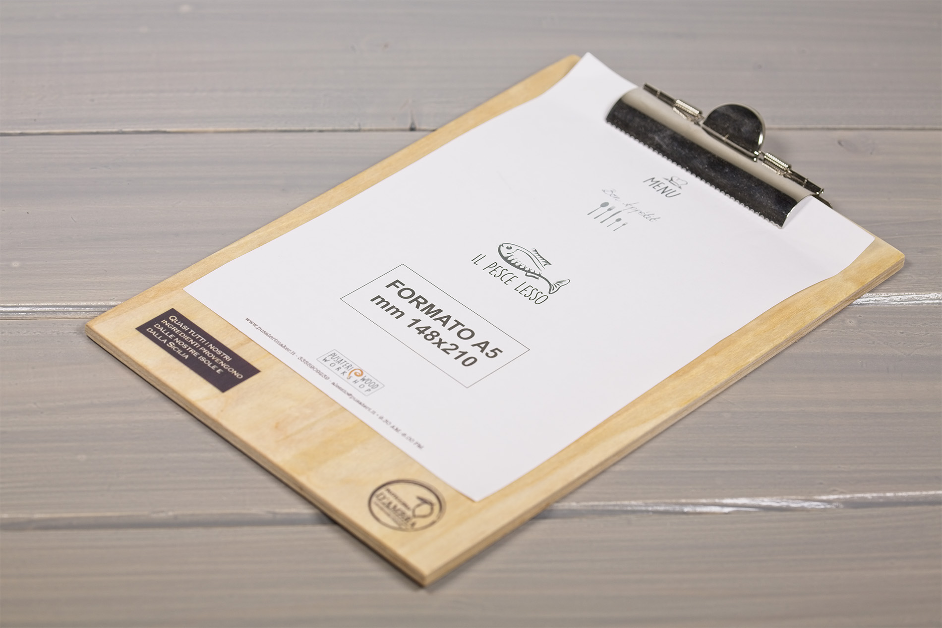 Portamenu con pinza clipboard Excelsior Deluxe