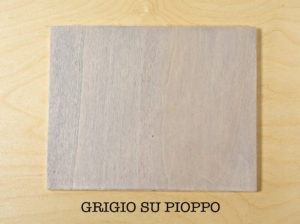 Impregnante grigio su pioppo