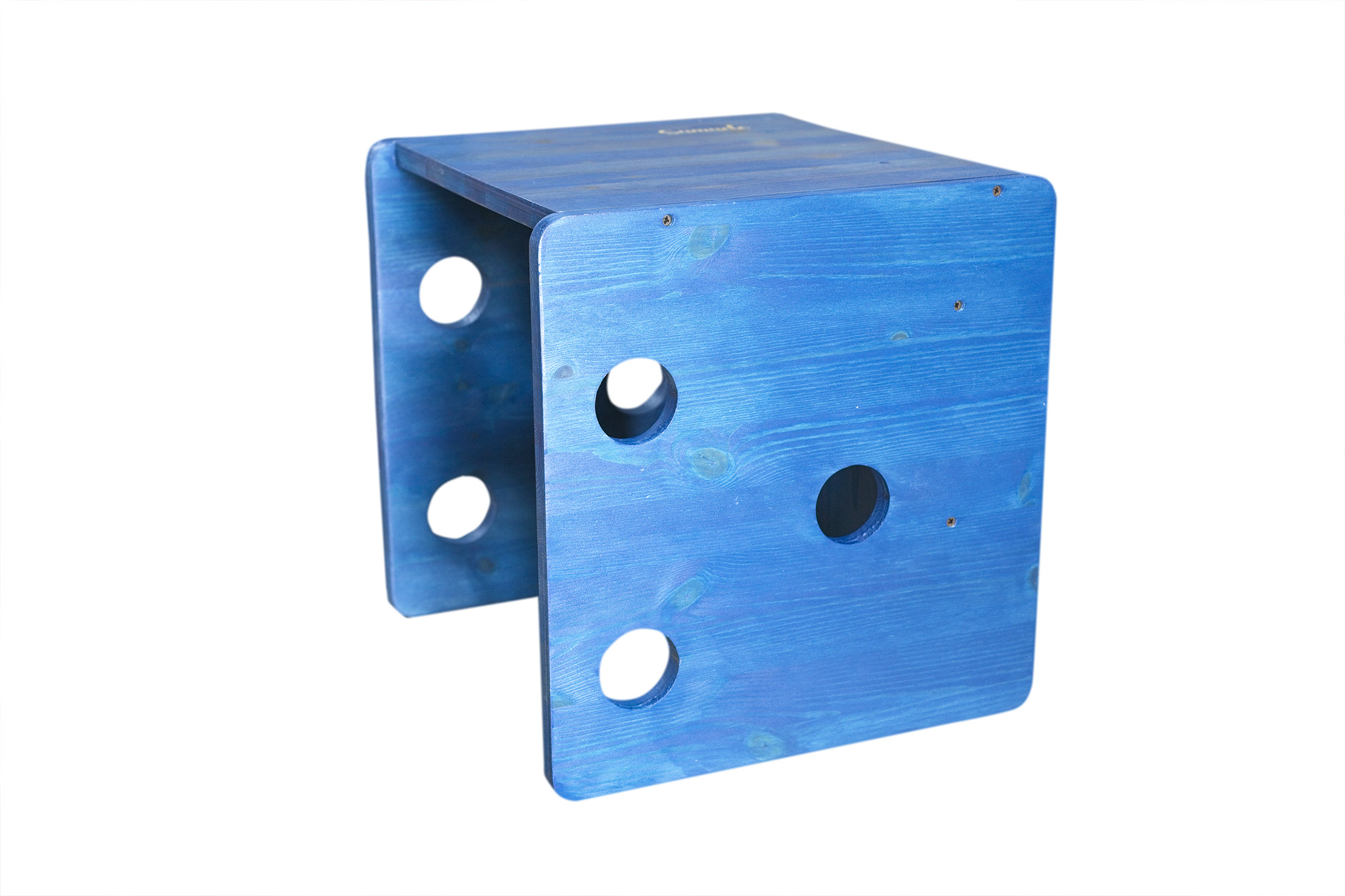 Sedia e Tavolo Cubo colore blu