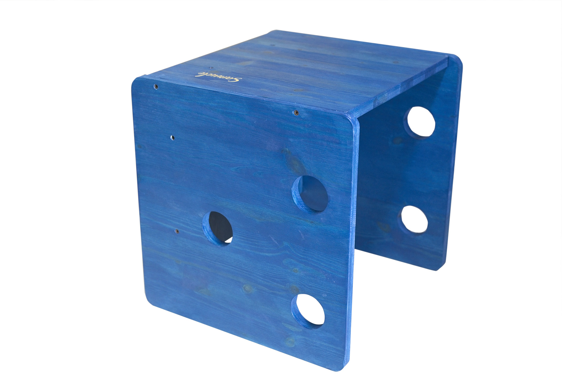 Sedia e Tavolo Cubo colore blu