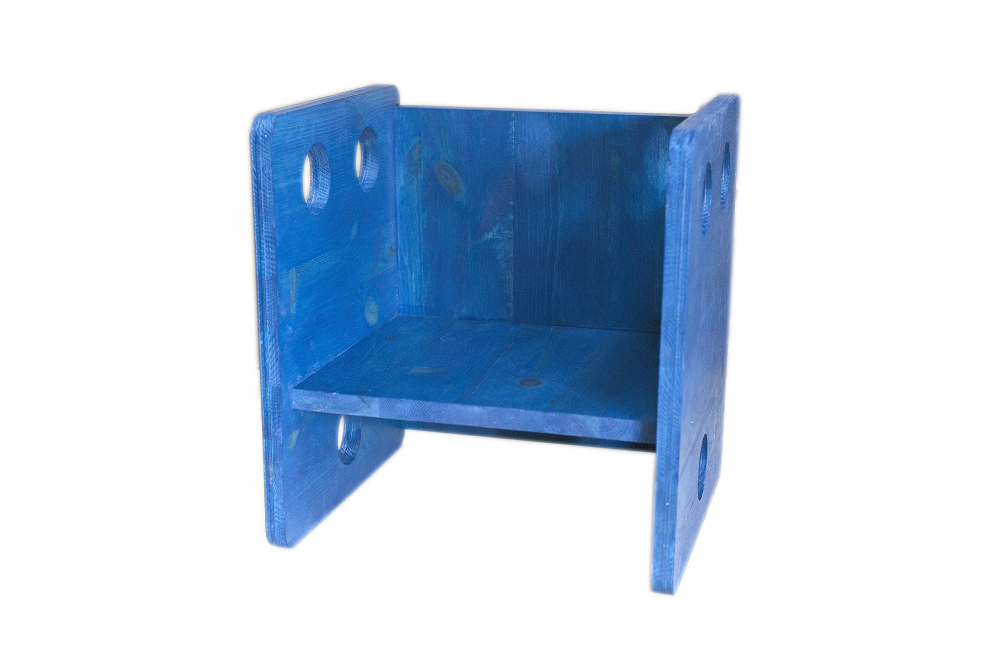 Sedia e Tavolo Cubo colore blu