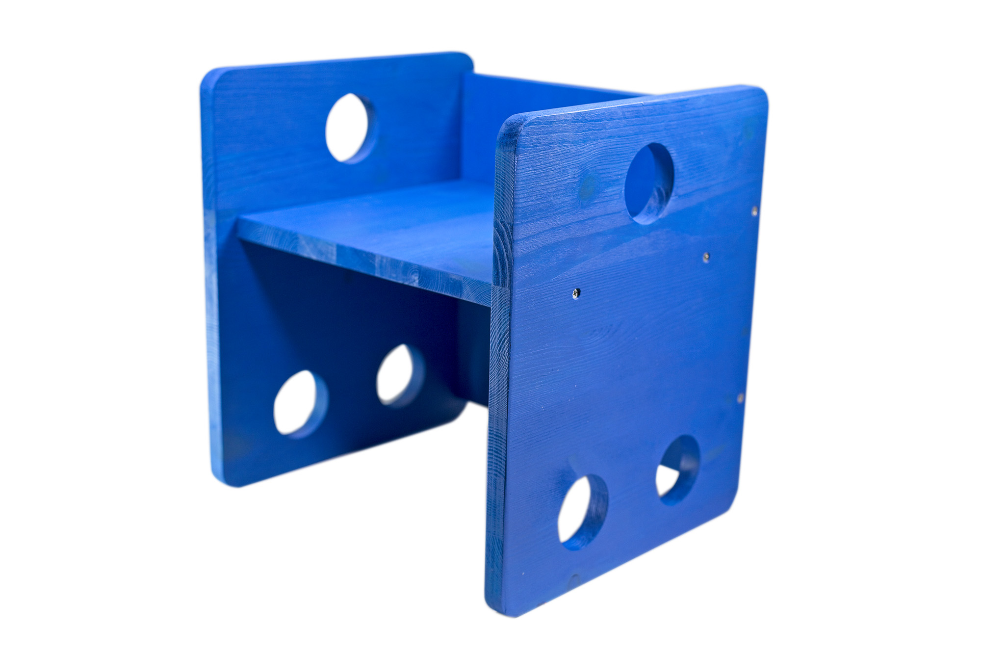 Sedia Cubo stile montessori blu