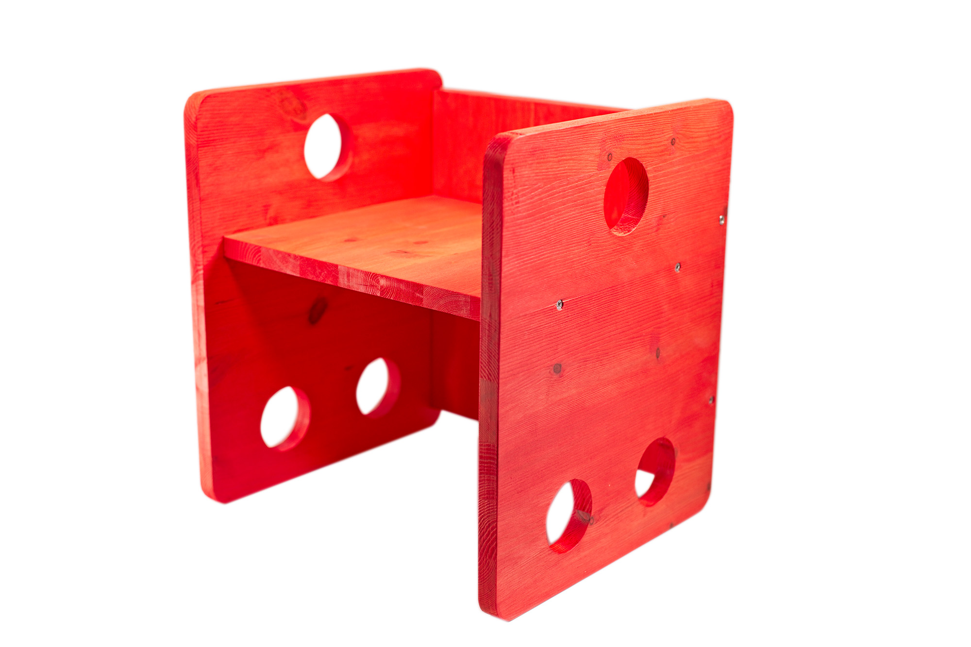 Sedia Cubo stile montessori rosso