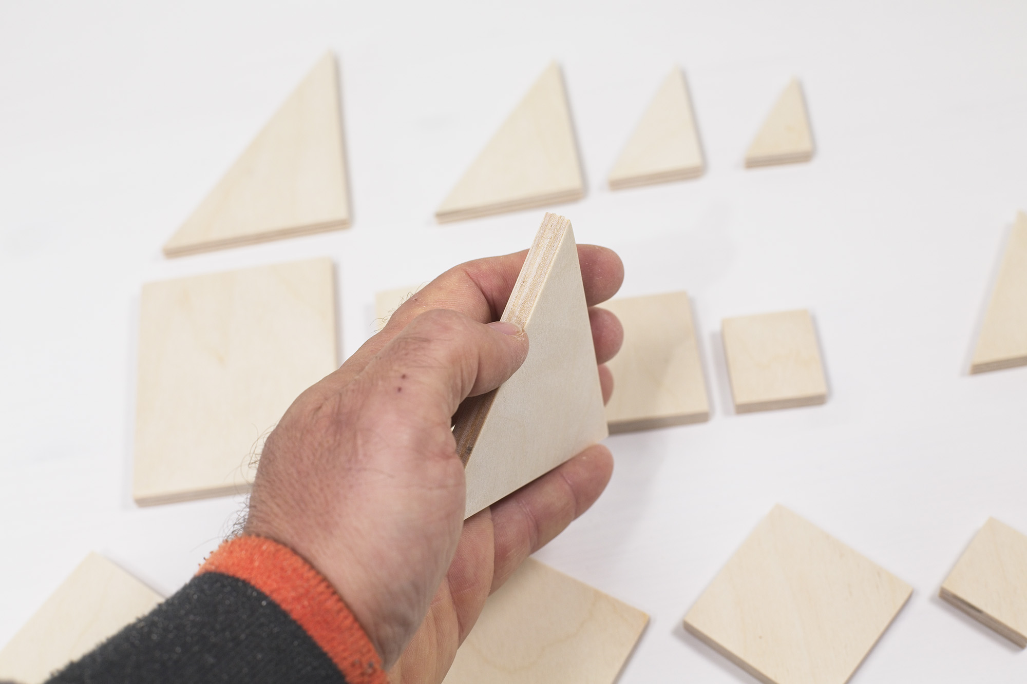 Forme geometriche di legno per disabili