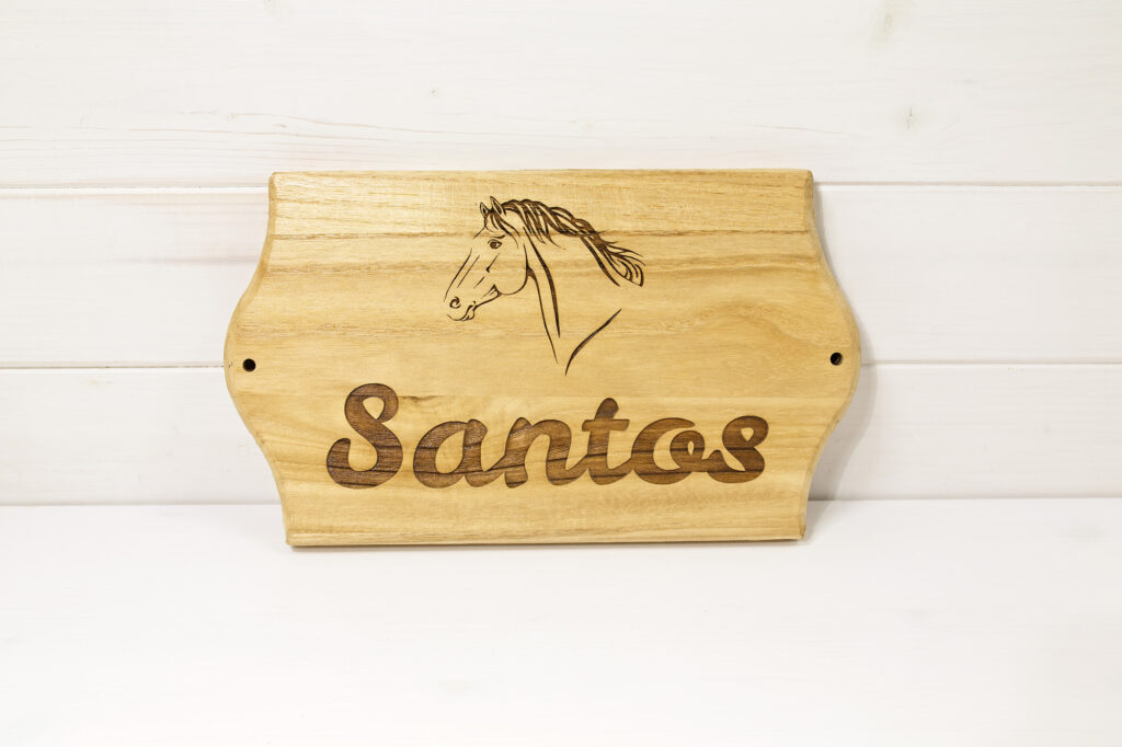 Targa box cavallo - Santos