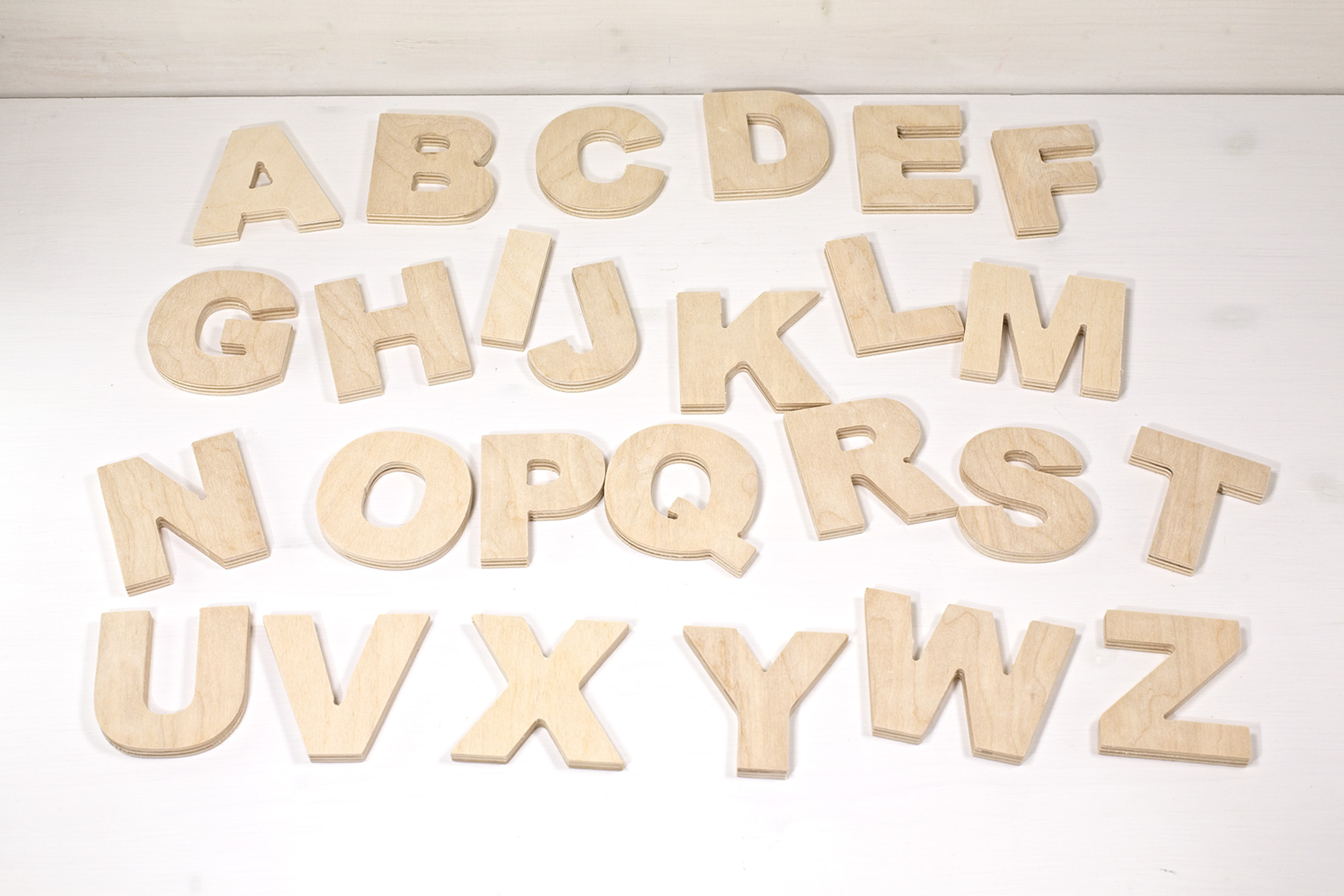 In legno MDF Cooper Lettere,Alfabeto & Numeri Dimensioni 2-10cm Artigianato 