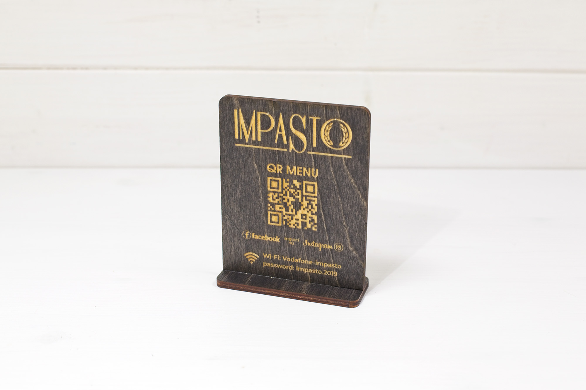 Avusa - Segnatavolo QR menu - Impasto