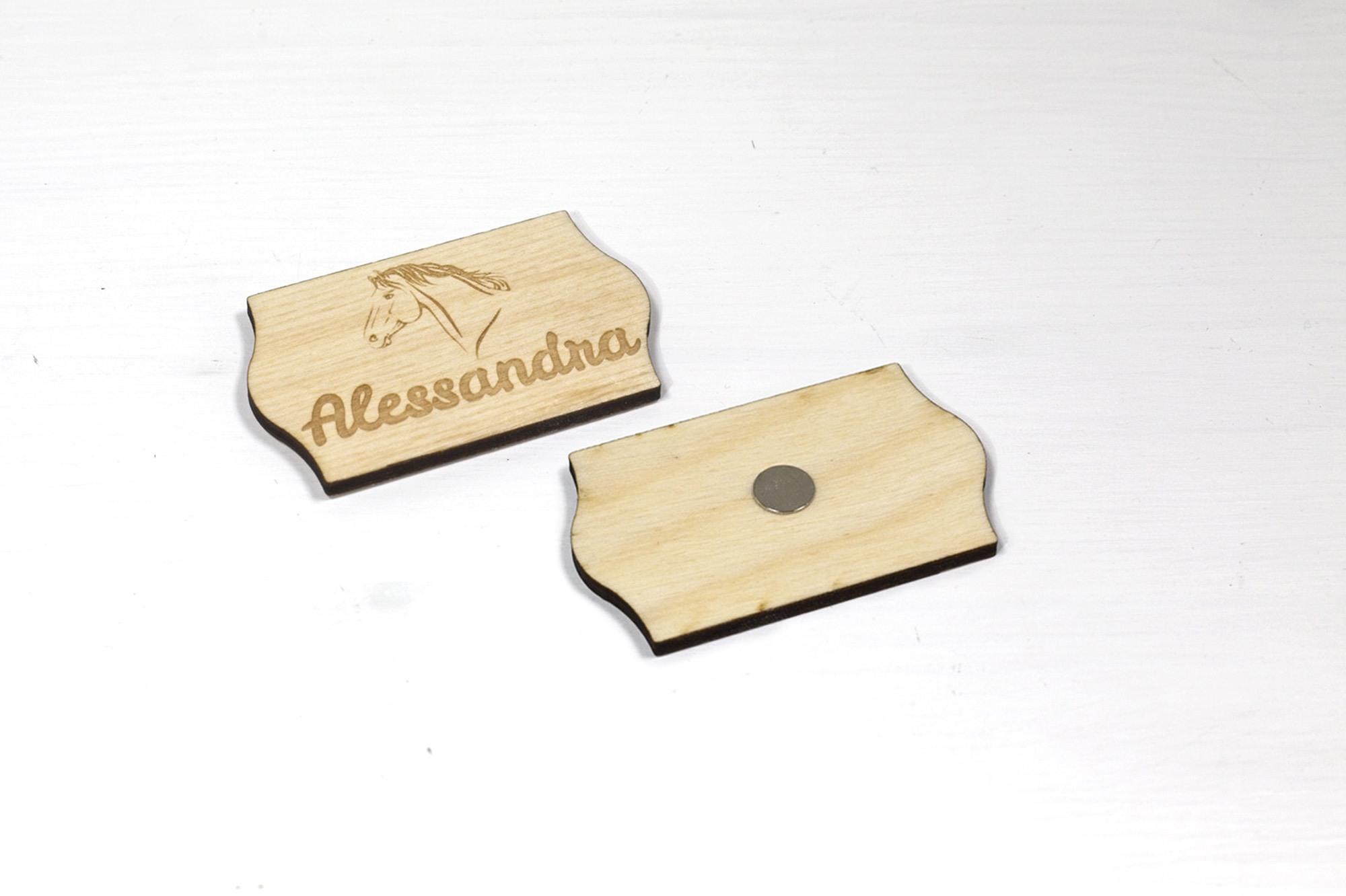 Gadget calamita giocattoli di legno - Sagoma cavallo personalizzato
