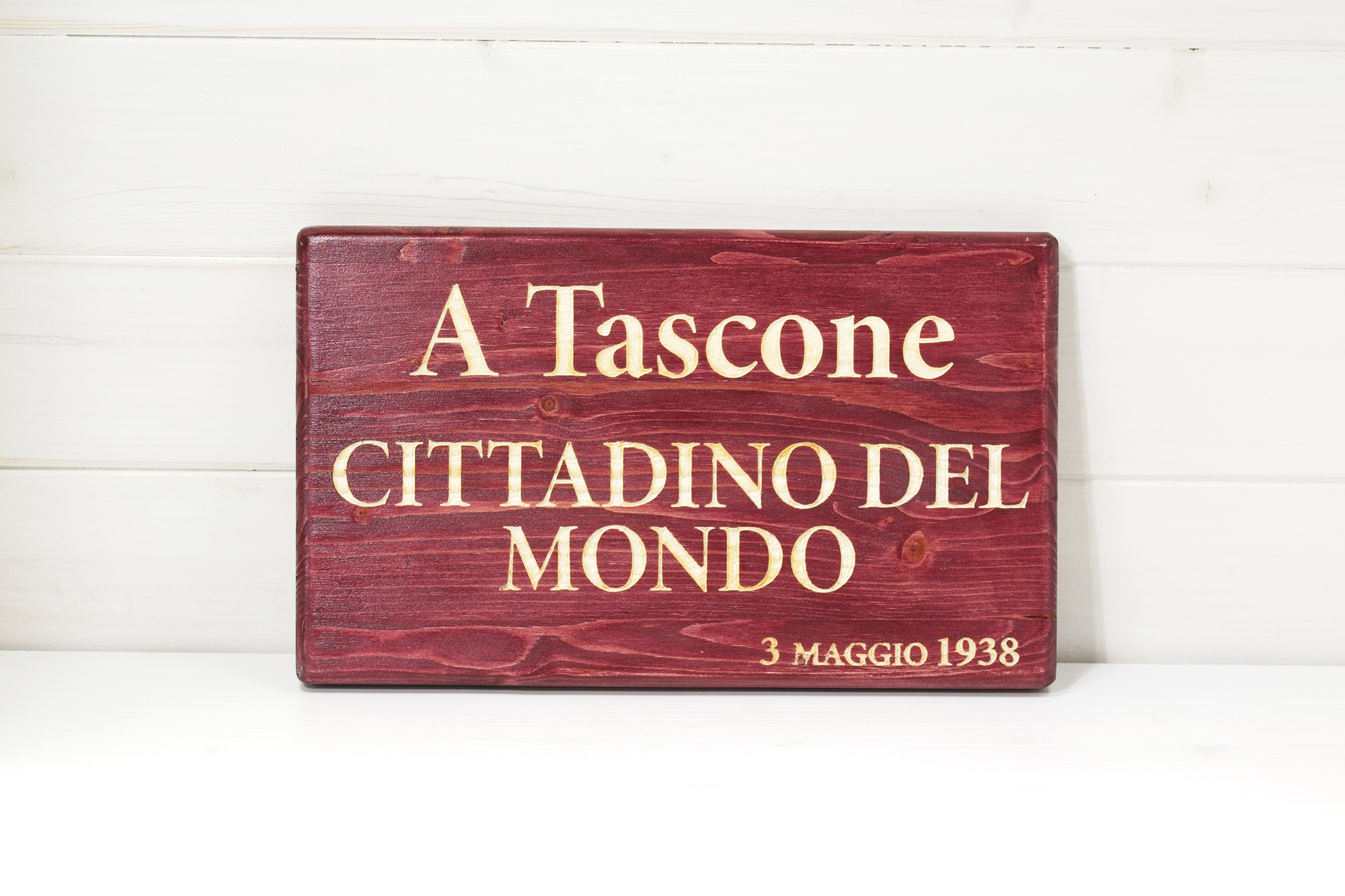 A Tascone - Targa commemorativa di legno
