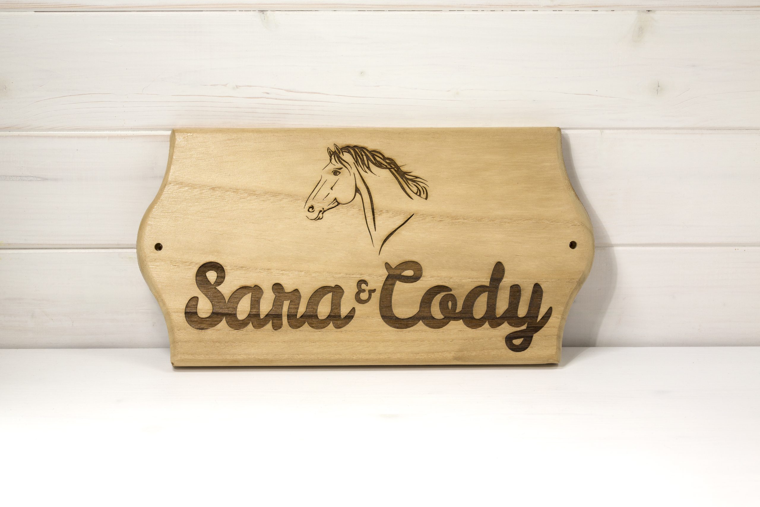 Targa box cavalli - Sara e Cody