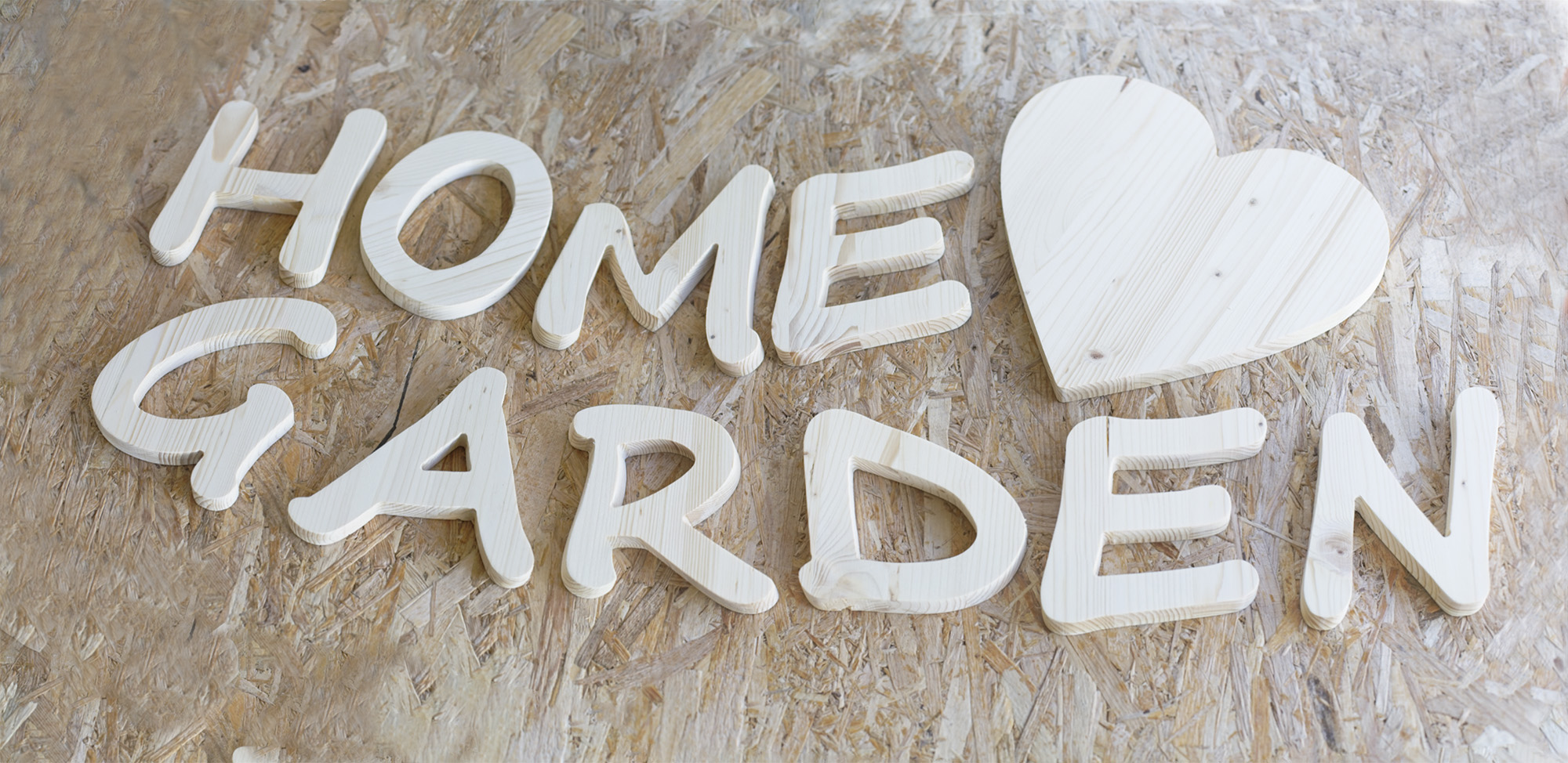 Insegna targa lettere intagliate - Home Garden con cuore