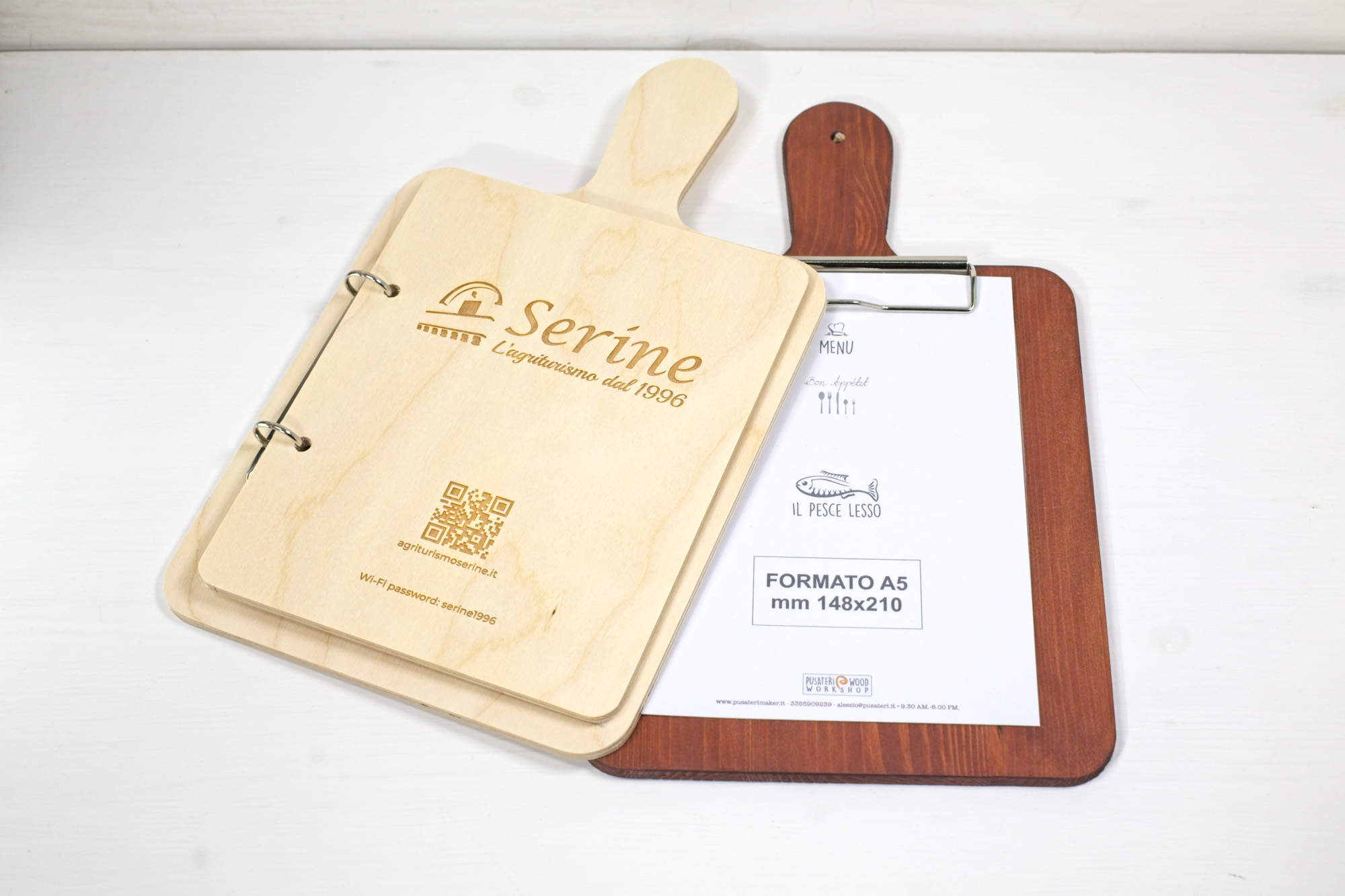 Portamenu Tagliere clipboard & anelli con buste