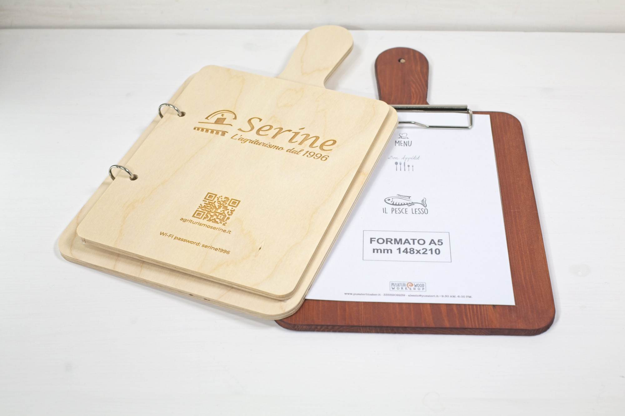 Portamenu Tagliere clipboard & anelli con buste