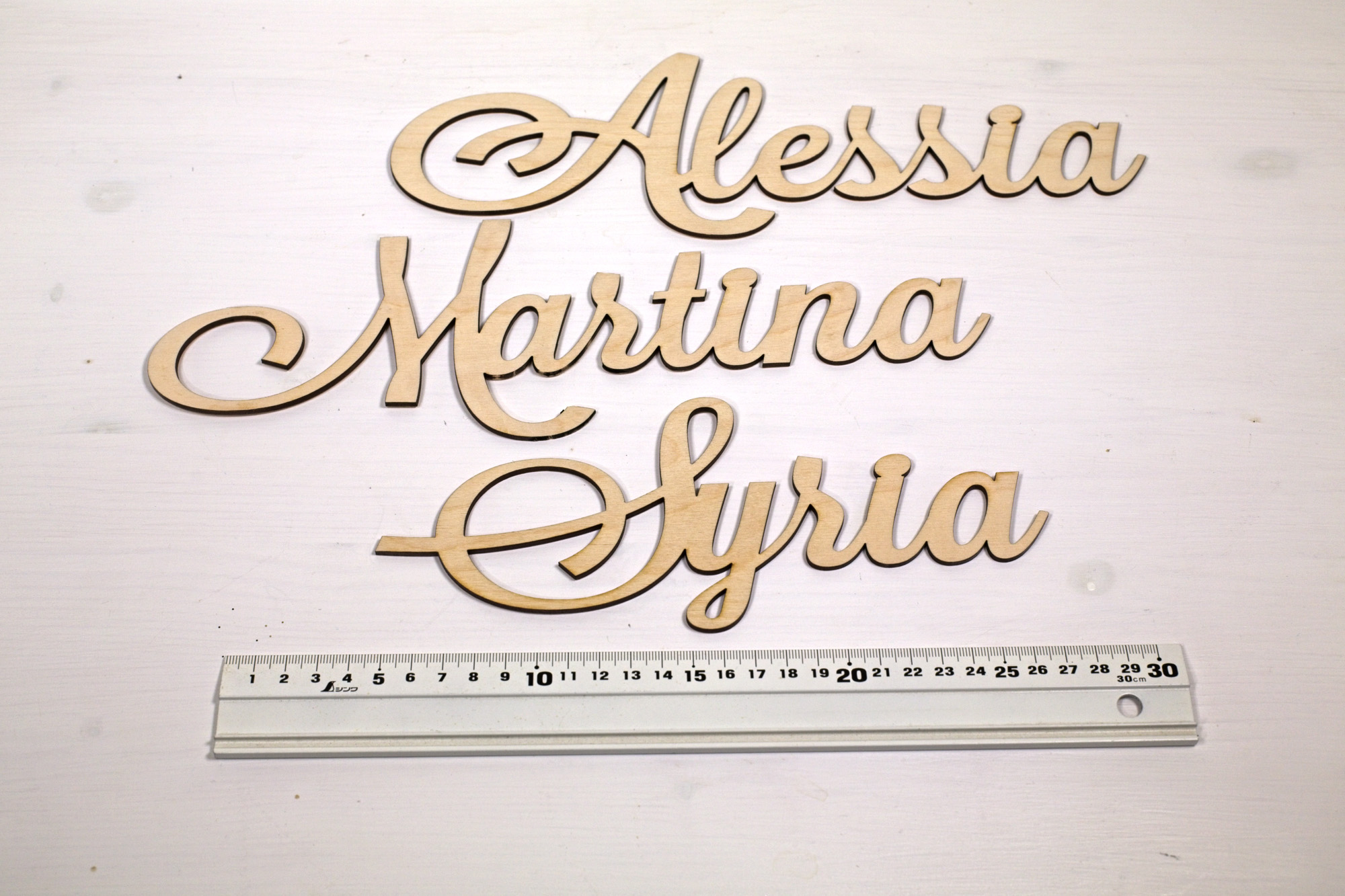 Nomi intagliati Alessia Martina Syria