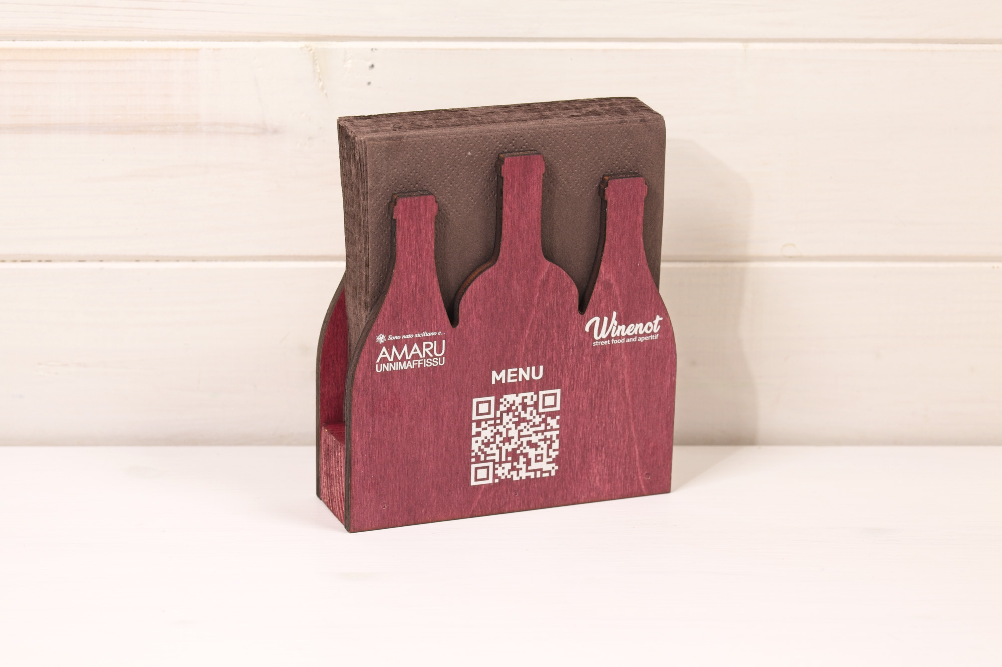 3 bottiglie - Portatovaglioli 12x12 - Winenot Catania