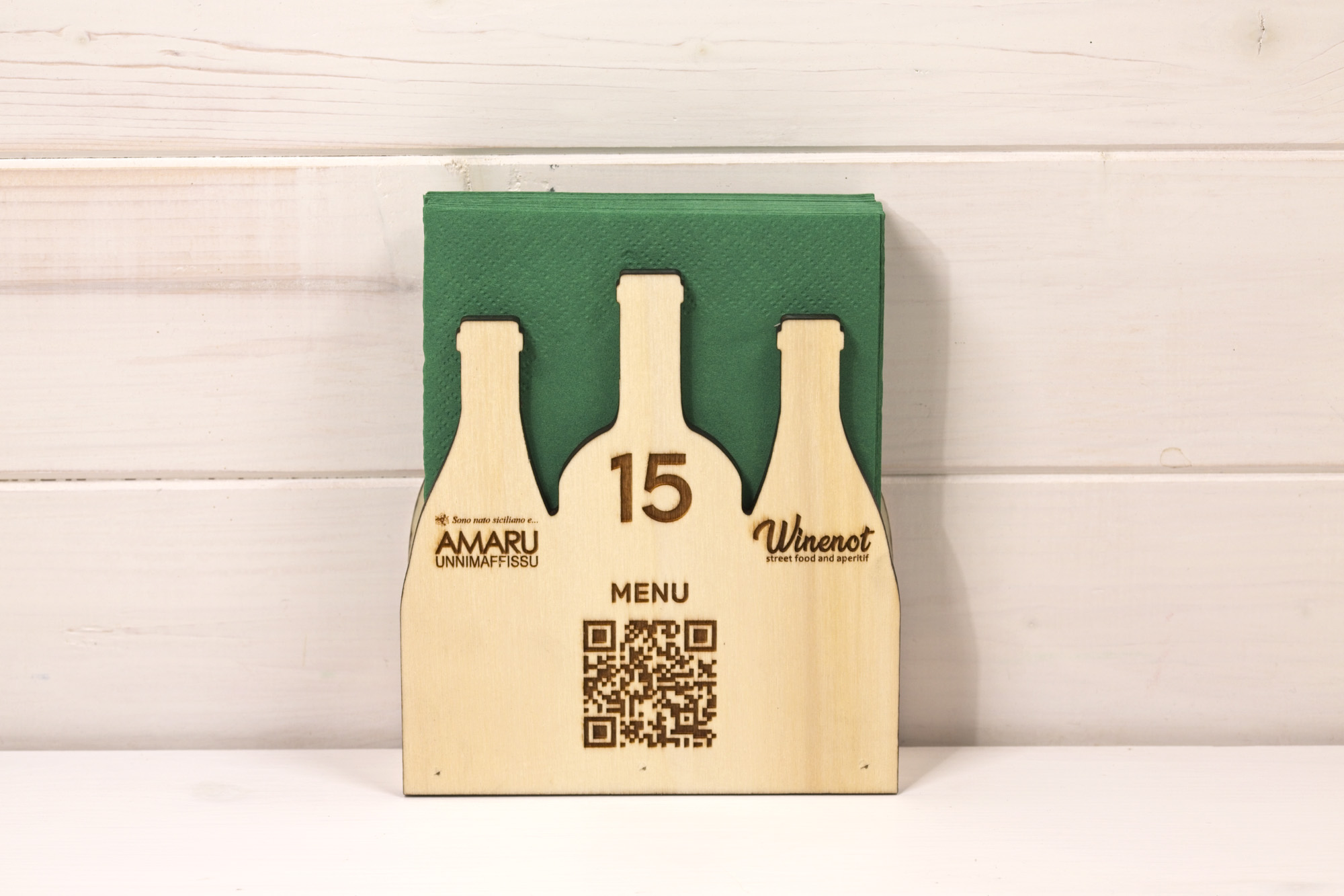 3 bottiglie - Portatovaglioli 12x12 - Winenot Catania