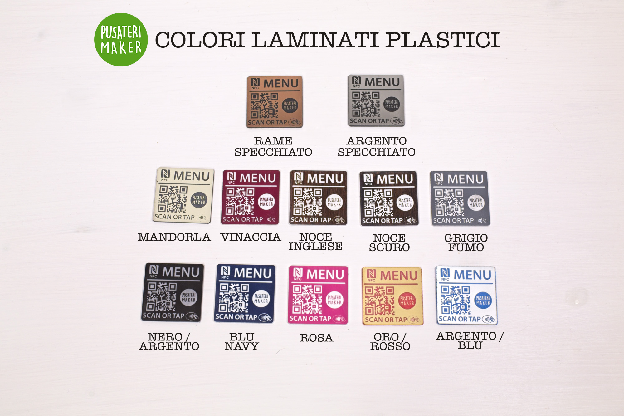 NFC Tags - Cartella colori laminati plastici 9-2022