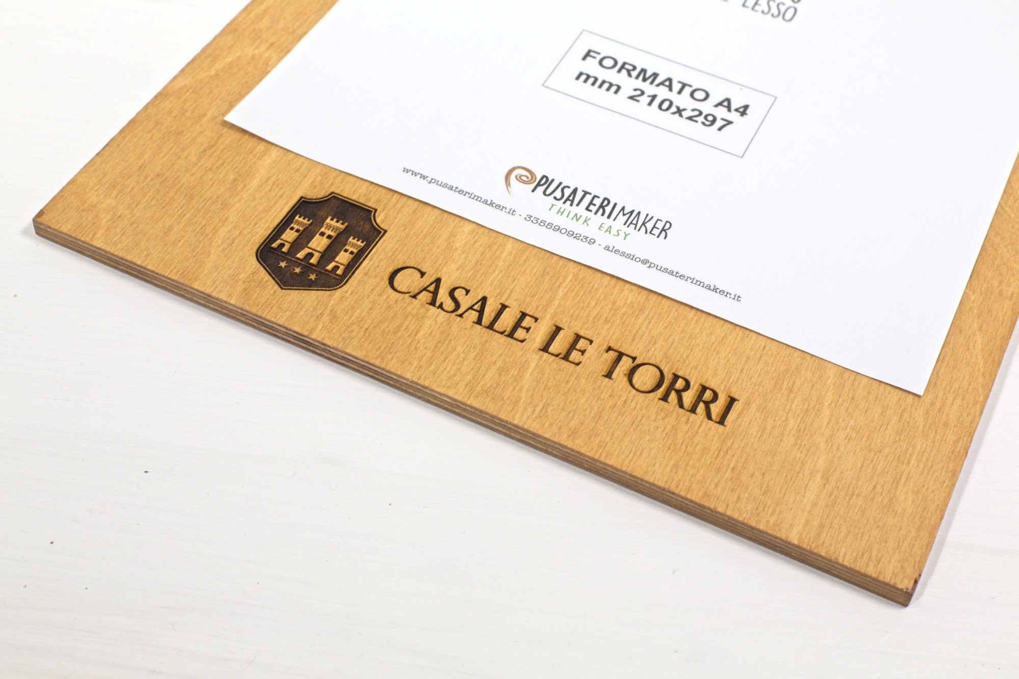 Acqua dei Corsari - Portamenu clipboard in legno - Casale Le Torri