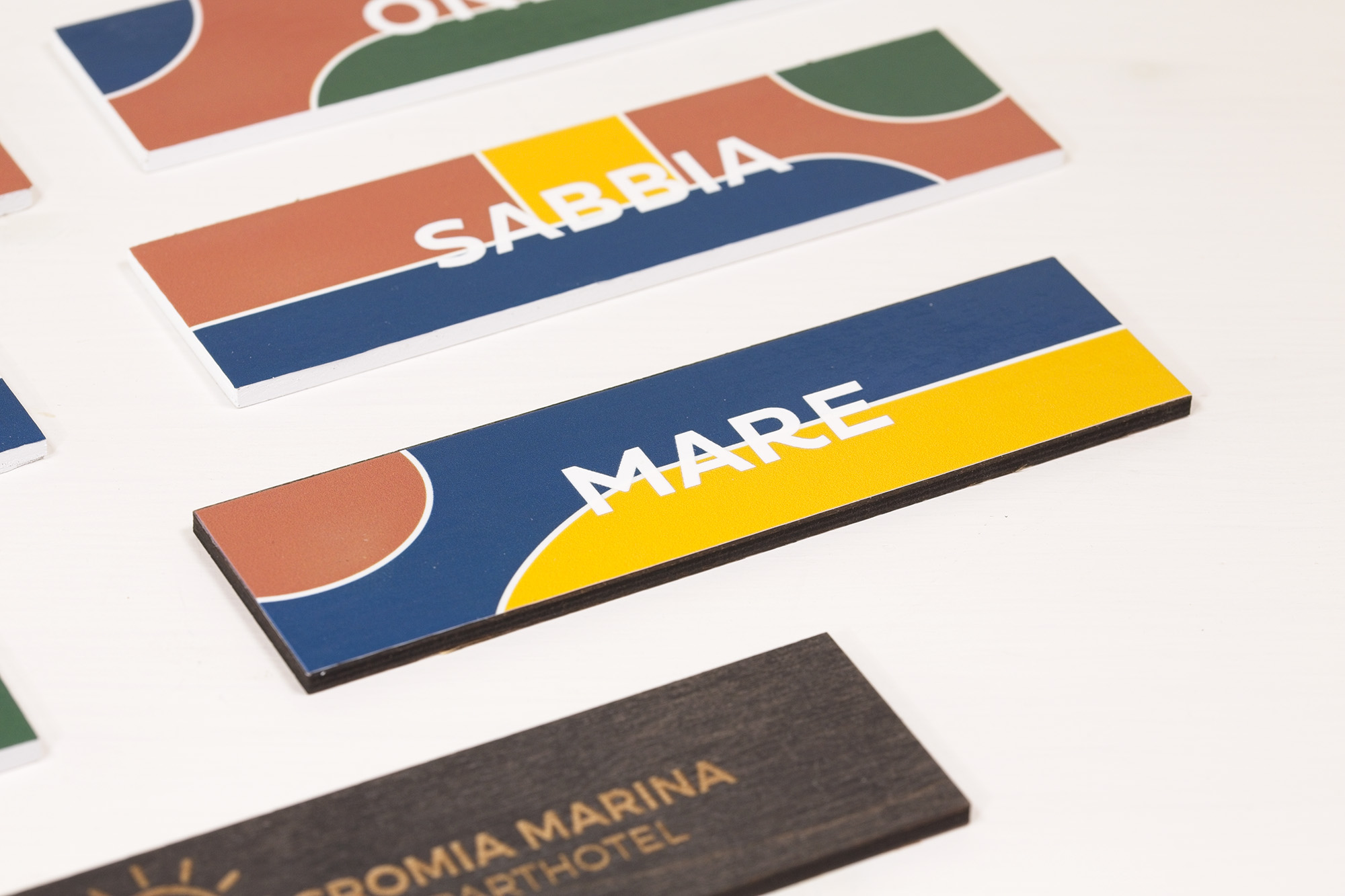 Targhe in legno per porte B&B - Cromia Marina