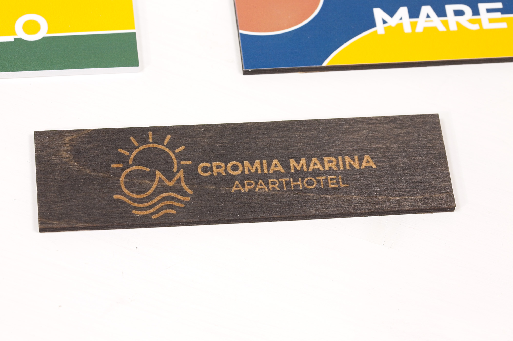 Targhe in legno per porte B&B - Cromia Marina